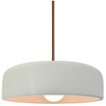 Radiance Spire Stem Hung Pendant - Brushed Brass / Matte White
