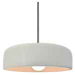 Radiance Spire Stem Hung Pendant - Brushed Nickel / Matte White