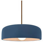 Radiance Spire Stem Hung Pendant - Brushed Brass / Midnight Sky