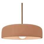Radiance Spire Stem Hung Pendant - Brushed Brass / Adobe