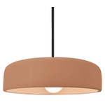 Radiance Spire Stem Hung Pendant - Matte Black / Adobe