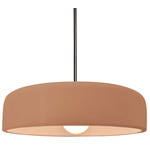 Radiance Spire Stem Hung Pendant - Brushed Nickel / Adobe