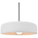 Radiance Spire Stem Hung Pendant - Brushed Nickel / Bisque
