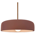 Radiance Spire Stem Hung Pendant - Brushed Brass / Canyon Clay