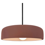 Radiance Spire Stem Hung Pendant - Matte Black / Canyon Clay