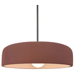 Radiance Spire Stem Hung Pendant - Brushed Nickel / Canyon Clay