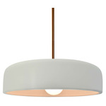 Radiance Spire Stem Hung Pendant - Brushed Brass / Matte White