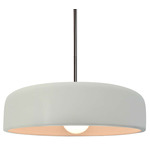Radiance Spire Stem Hung Pendant - Brushed Nickel / Matte White