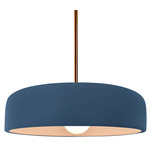 Radiance Spire Stem Hung Pendant - Brushed Brass / Midnight Sky