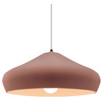 Radiance Crease Large White Cord Pendant - Dark Bronze / Canyon Clay