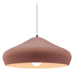 Radiance Crease Large White Cord Pendant - Matte Black / Canyon Clay