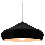 Radiance Crease Large White Cord Pendant - Dark Bronze / Carbon