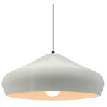 Radiance Crease Large White Cord Pendant - Dark Bronze / Matte White