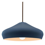 Radiance Crease Large Stem Hung Pendant - Dark Bronze / Midnight Sky