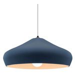Radiance Crease Large White Cord Pendant - Dark Bronze / Midnight Sky