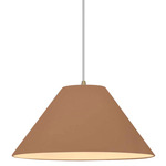 Radiance Avola White Cord Pendant - Antique Brass / Adobe