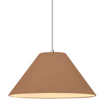 Radiance Avola White Cord Pendant - Polished Chrome / Adobe