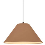 Radiance Avola White Cord Pendant - Dark Bronze / Adobe