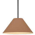 Radiance Avola Stem Hung Pendant - Matte Black / Adobe