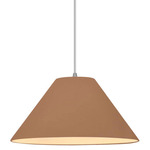 Radiance Avola White Cord Pendant - Brushed Nickel / Adobe