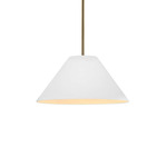 Radiance Avola Stem Hung Pendant - Antique Brass / Bisque