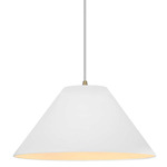 Radiance Avola White Cord Pendant - Antique Brass / Bisque