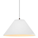 Radiance Avola White Cord Pendant - Dark Bronze / Bisque