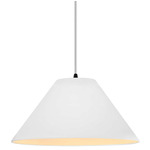 Radiance Avola White Cord Pendant - Matte Black / Bisque