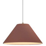Radiance Avola White Cord Pendant - Antique Brass / Canyon Clay