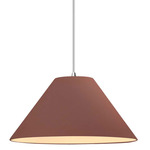 Radiance Avola White Cord Pendant - Polished Chrome / Canyon Clay