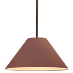 Radiance Avola Stem Hung Pendant - Dark Bronze / Canyon Clay