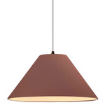 Radiance Avola White Cord Pendant - Dark Bronze / Canyon Clay