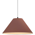 Radiance Avola White Cord Pendant - Matte Black / Canyon Clay