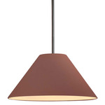 Radiance Avola Stem Hung Pendant - Brushed Nickel / Canyon Clay