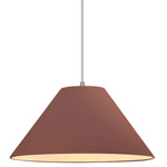 Radiance Avola White Cord Pendant - Brushed Nickel / Canyon Clay