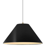Radiance Avola White Cord Pendant - Antique Brass / Carbon