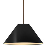 Radiance Avola Stem Hung Pendant - Dark Bronze / Carbon