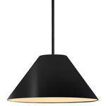 Radiance Avola Stem Hung Pendant - Matte Black / Carbon