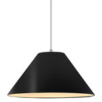 Radiance Avola White Cord Pendant - Brushed Nickel / Carbon