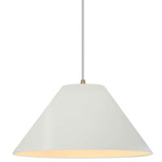 Radiance Avola White Cord Pendant - Antique Brass / Matte White