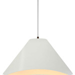 Radiance Avola White Cord Pendant - Dark Bronze / Matte White