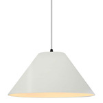 Radiance Avola White Cord Pendant - Matte Black / Matte White