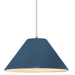 Radiance Avola White Cord Pendant - Antique Brass / Midnight Sky