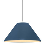 Radiance Avola White Cord Pendant - Polished Chrome / Midnight Sky