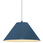 Radiance Avola White Cord Pendant - Matte Black / Midnight Sky