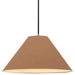 Radiance Avola Black Cord Pendant - Antique Brass / Adobe