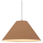 Radiance Avola White Cord Pendant - Antique Brass / Adobe