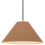 Radiance Avola Black Cord Pendant - Polished Chrome / Adobe