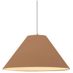 Radiance Avola White Cord Pendant - Polished Chrome / Adobe