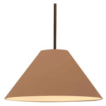 Radiance Avola Stem Hung Pendant - Dark Bronze / Adobe